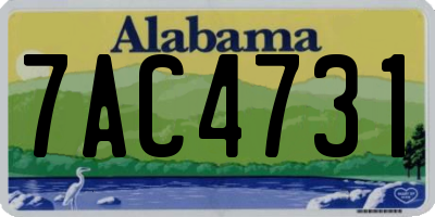 AL license plate 7AC4731