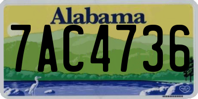 AL license plate 7AC4736