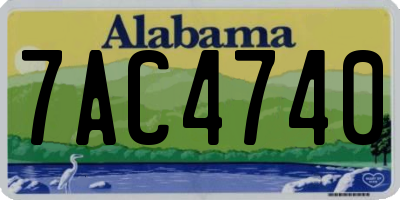 AL license plate 7AC4740
