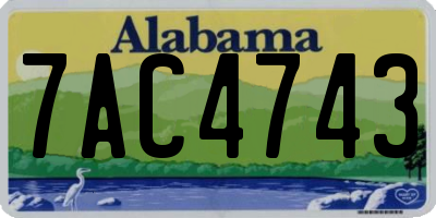AL license plate 7AC4743