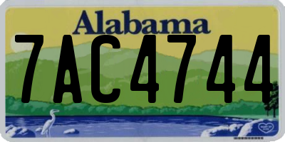 AL license plate 7AC4744
