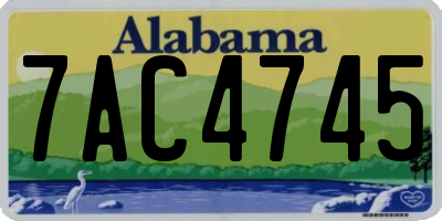 AL license plate 7AC4745