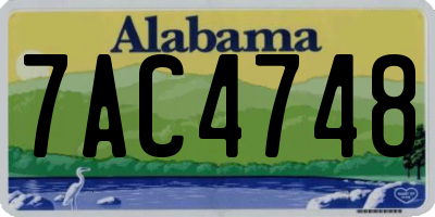 AL license plate 7AC4748