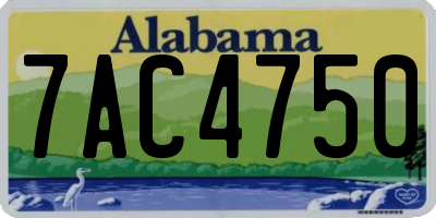 AL license plate 7AC4750