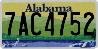 AL license plate 7AC4752