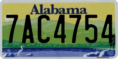 AL license plate 7AC4754