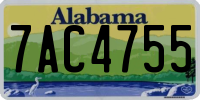 AL license plate 7AC4755