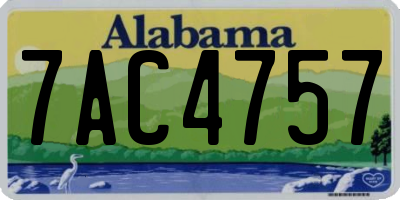 AL license plate 7AC4757
