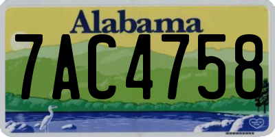 AL license plate 7AC4758