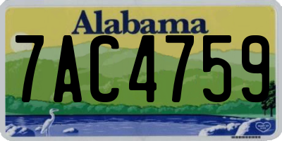 AL license plate 7AC4759