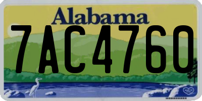 AL license plate 7AC4760