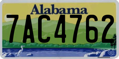 AL license plate 7AC4762