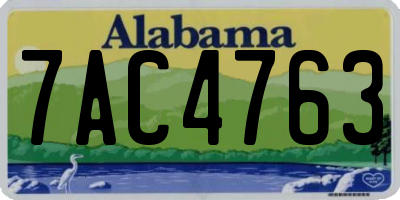 AL license plate 7AC4763