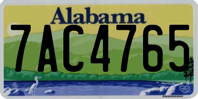 AL license plate 7AC4765