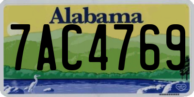 AL license plate 7AC4769