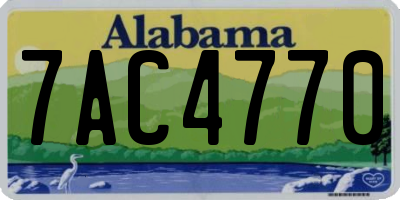 AL license plate 7AC4770