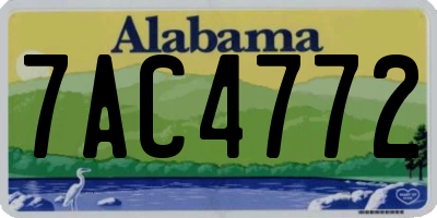 AL license plate 7AC4772