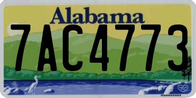 AL license plate 7AC4773