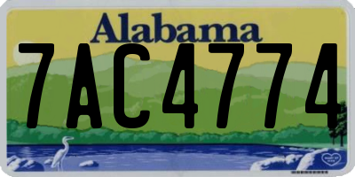 AL license plate 7AC4774