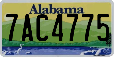 AL license plate 7AC4775