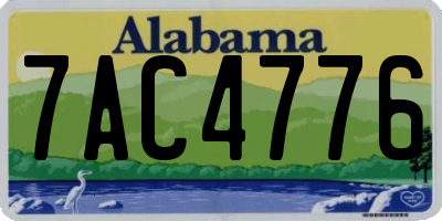 AL license plate 7AC4776
