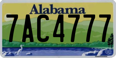 AL license plate 7AC4777
