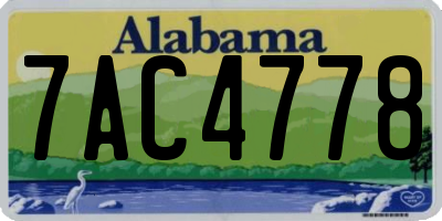 AL license plate 7AC4778