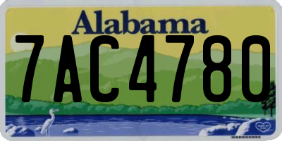 AL license plate 7AC4780