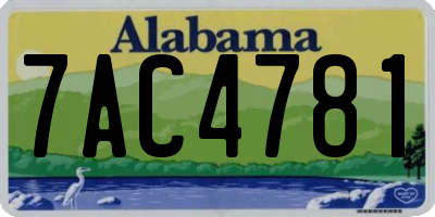 AL license plate 7AC4781