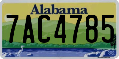 AL license plate 7AC4785