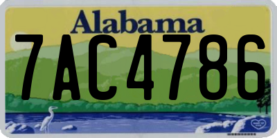 AL license plate 7AC4786