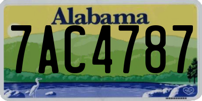 AL license plate 7AC4787