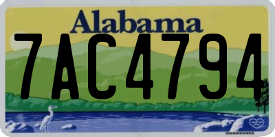 AL license plate 7AC4794