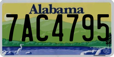 AL license plate 7AC4795