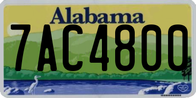 AL license plate 7AC4800