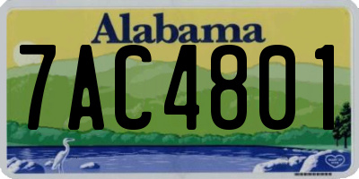 AL license plate 7AC4801