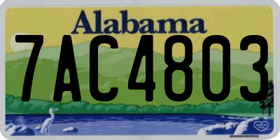 AL license plate 7AC4803