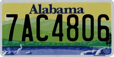 AL license plate 7AC4806