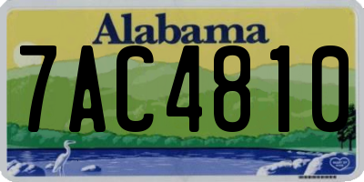AL license plate 7AC4810