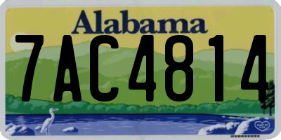 AL license plate 7AC4814