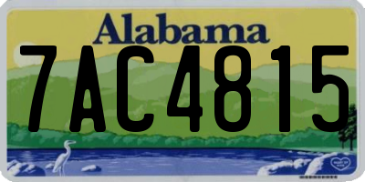 AL license plate 7AC4815