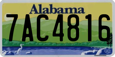 AL license plate 7AC4816