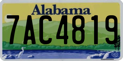 AL license plate 7AC4819