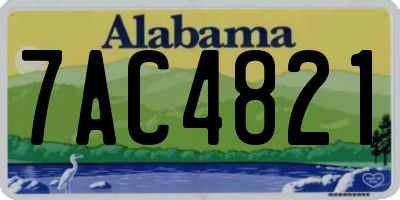 AL license plate 7AC4821