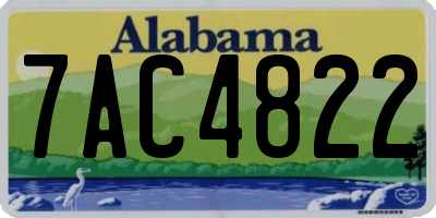 AL license plate 7AC4822
