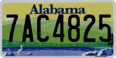 AL license plate 7AC4825