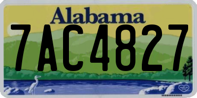 AL license plate 7AC4827