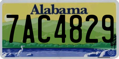 AL license plate 7AC4829