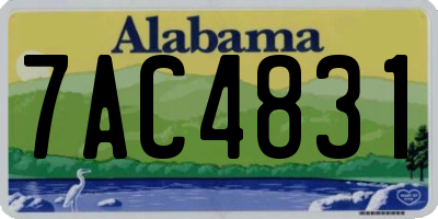 AL license plate 7AC4831