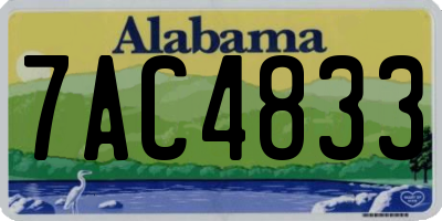 AL license plate 7AC4833